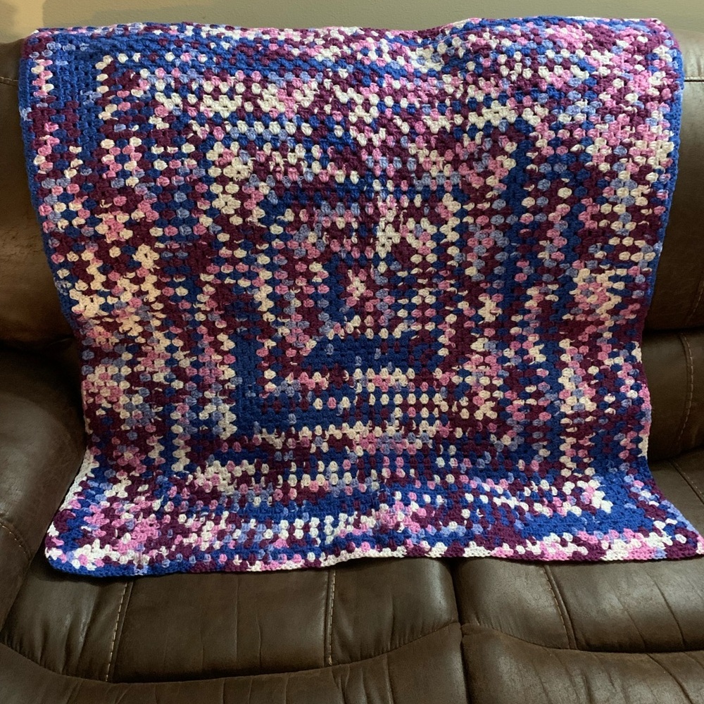 Stroller, Car, Bassinet, Crib, Lap Handmade Crocheted Blanket New